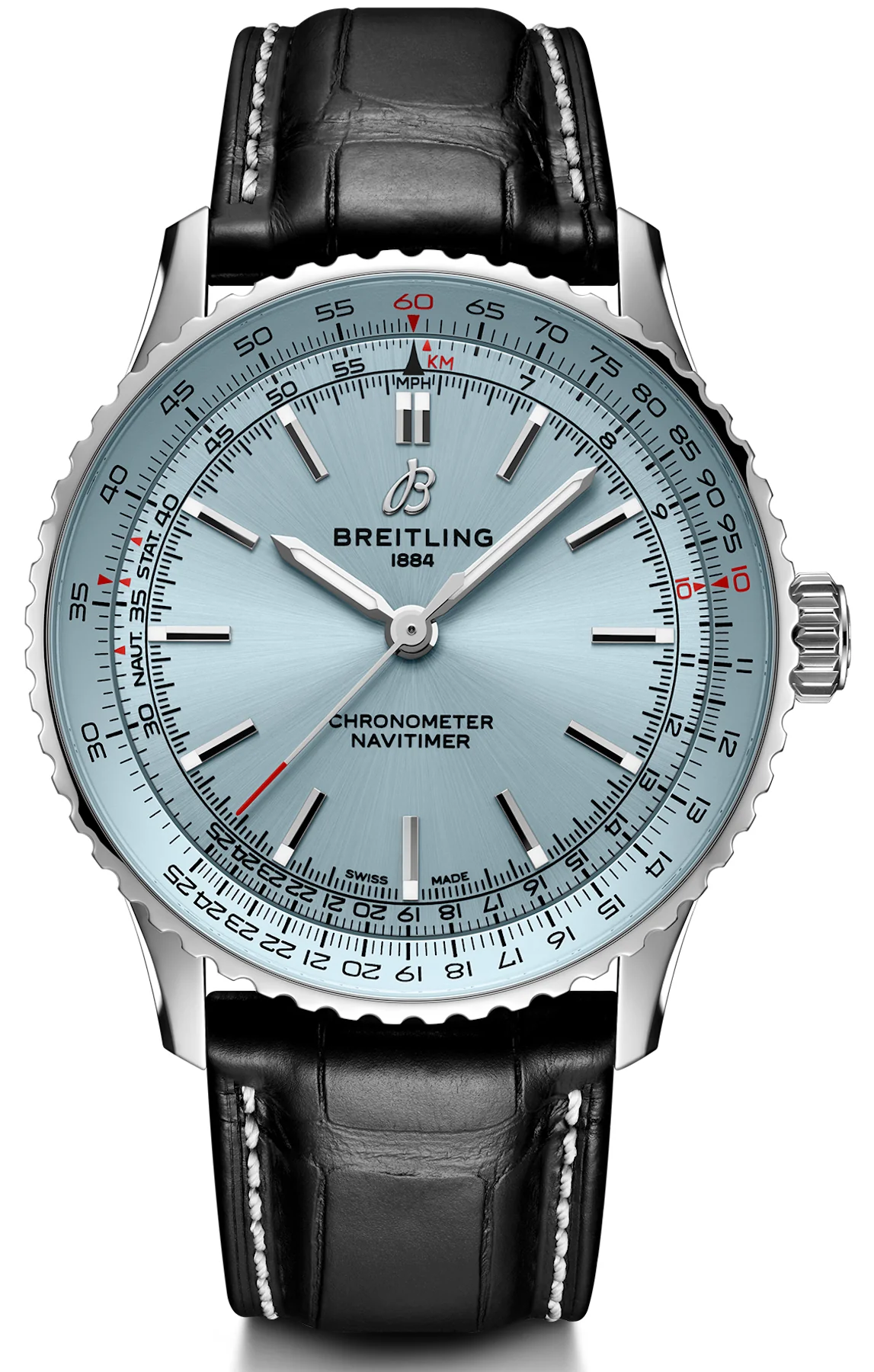 Breitling Navitimer Automatic 41 Light Blue Leather Watch