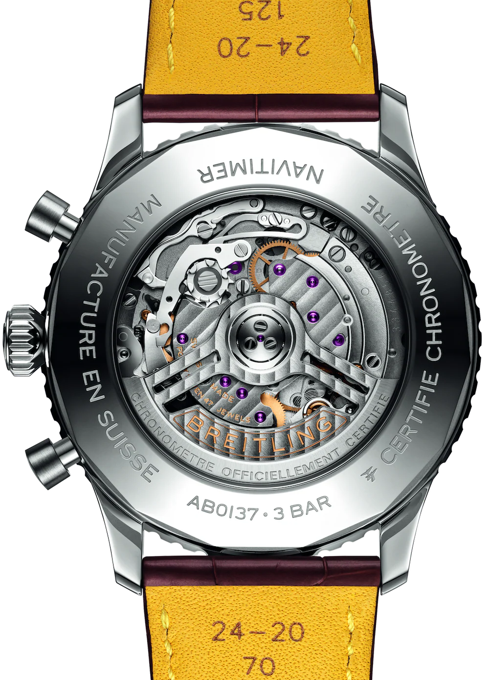 Breitling Navitimer B01 46 Brown Croc Folding Clasp Watch - Image 4