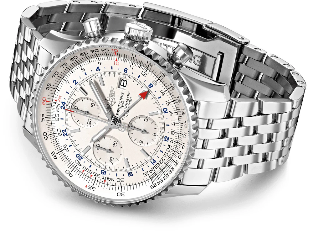 Breitling Watch Navitimer Chronograph GMT 46 Steel Bracelet - Image 4