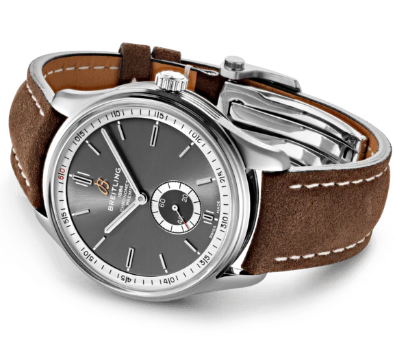 Breitling Watch Premier Automatic 40 Anthracite Nubuck Folding - Image 3