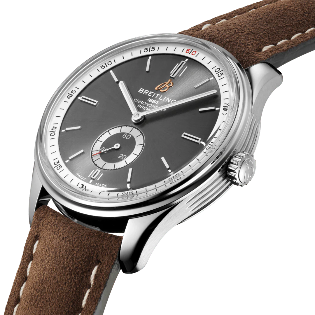 Breitling Watch Premier Automatic 40 Anthracite Nubuck Folding - Image 4