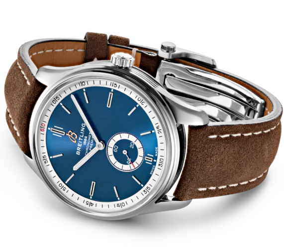 Breitling Watch Premier Automatic 40 Brown Nubuck Tang - Image 3