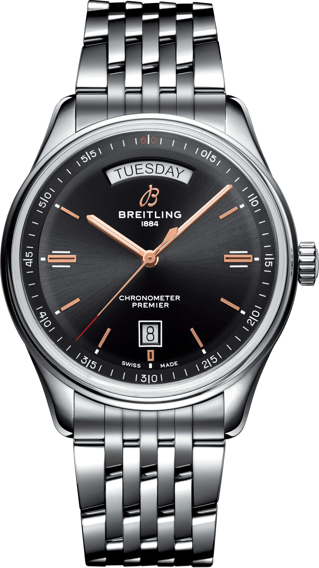 Breitling Watch Premier Automatic Day and Date 40 Steel Navitimer