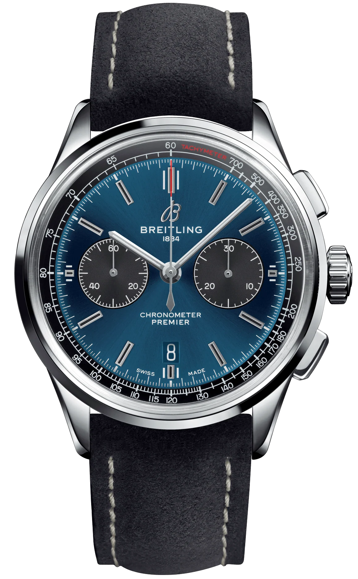 Breitling Watch Premier B01 Chronograph 42 Anthracite Nubuck Tang