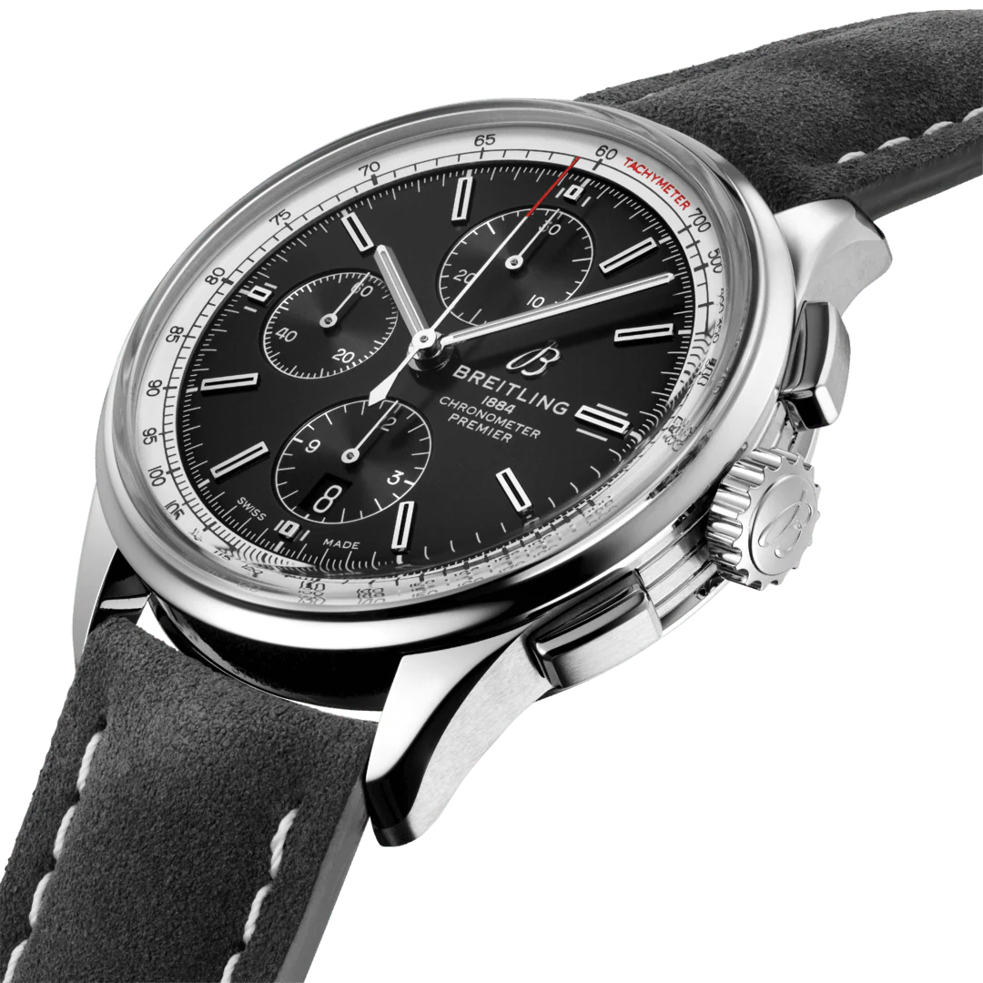 Breitling Watch Premier Chronograph 42 Anthracite Nubuck Tang - Image 4