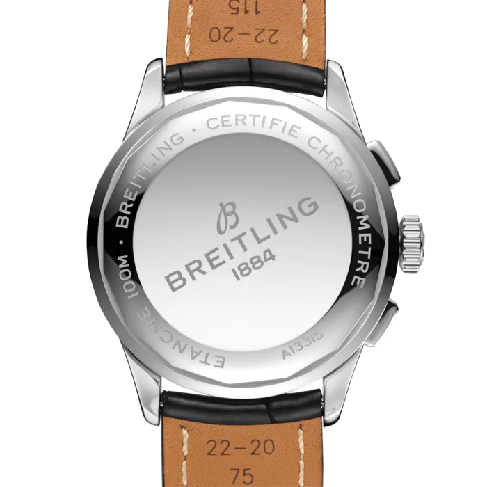Breitling Watch Premier Chronograph 42 Black Croco Folding - Image 2