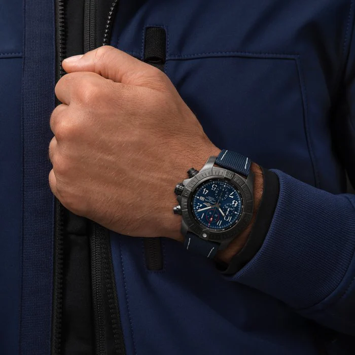 Breitling Watch Super Avenger Chronograph 48 Night Mission Leather Tang Type - Image 4