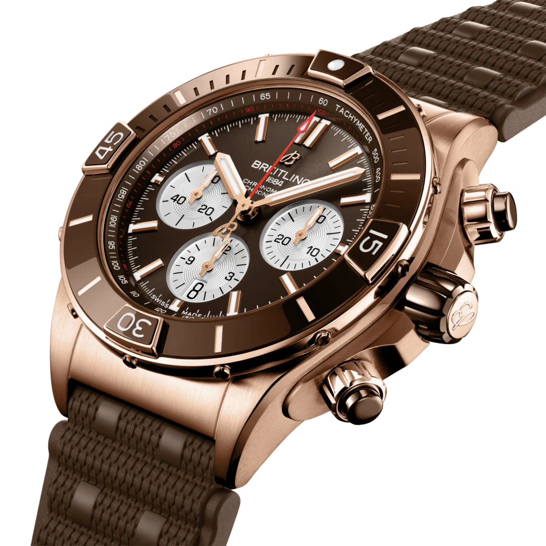 Breitling Super Chronomat B01 44 18k Red Gold Watch - Image 4