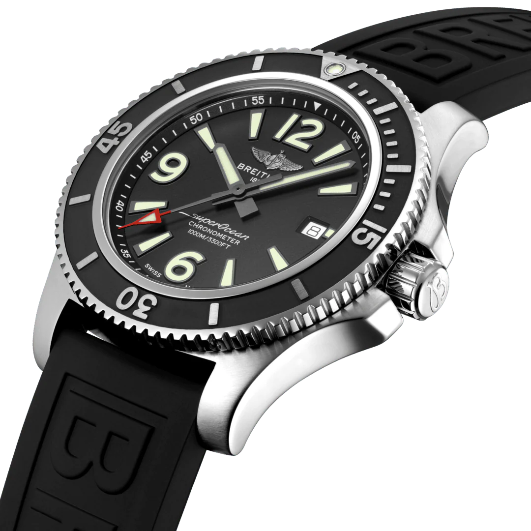 Breitling Watch Superocean Automatic 44 Black Diver Pro III Tang Type - Image 4