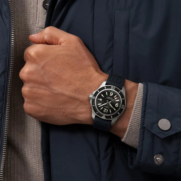 Breitling Watch Superocean Automatic 44 Black Diver Pro III Tang Type - Image 5