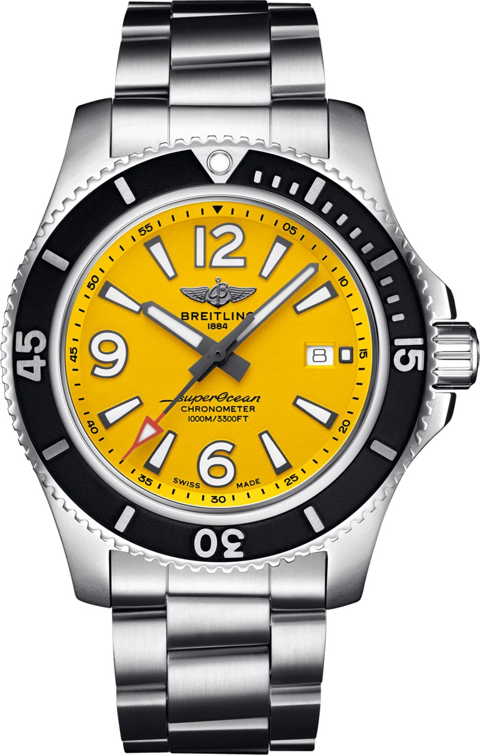 Breitling Watch Superocean Automatic 44 Yellow Steel Bracelet