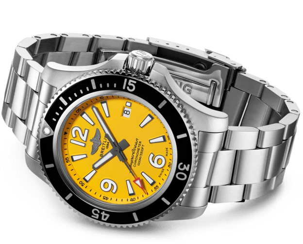 Breitling Watch Superocean Automatic 44 Yellow Steel Bracelet - Image 3