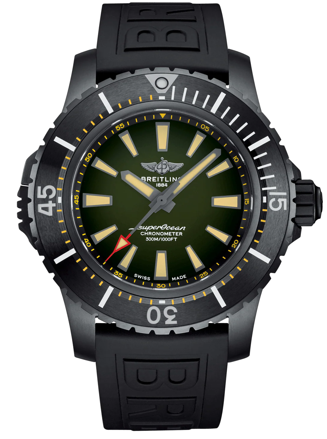 Breitling Watch Superocean Automatic 48 Black Titanium Green