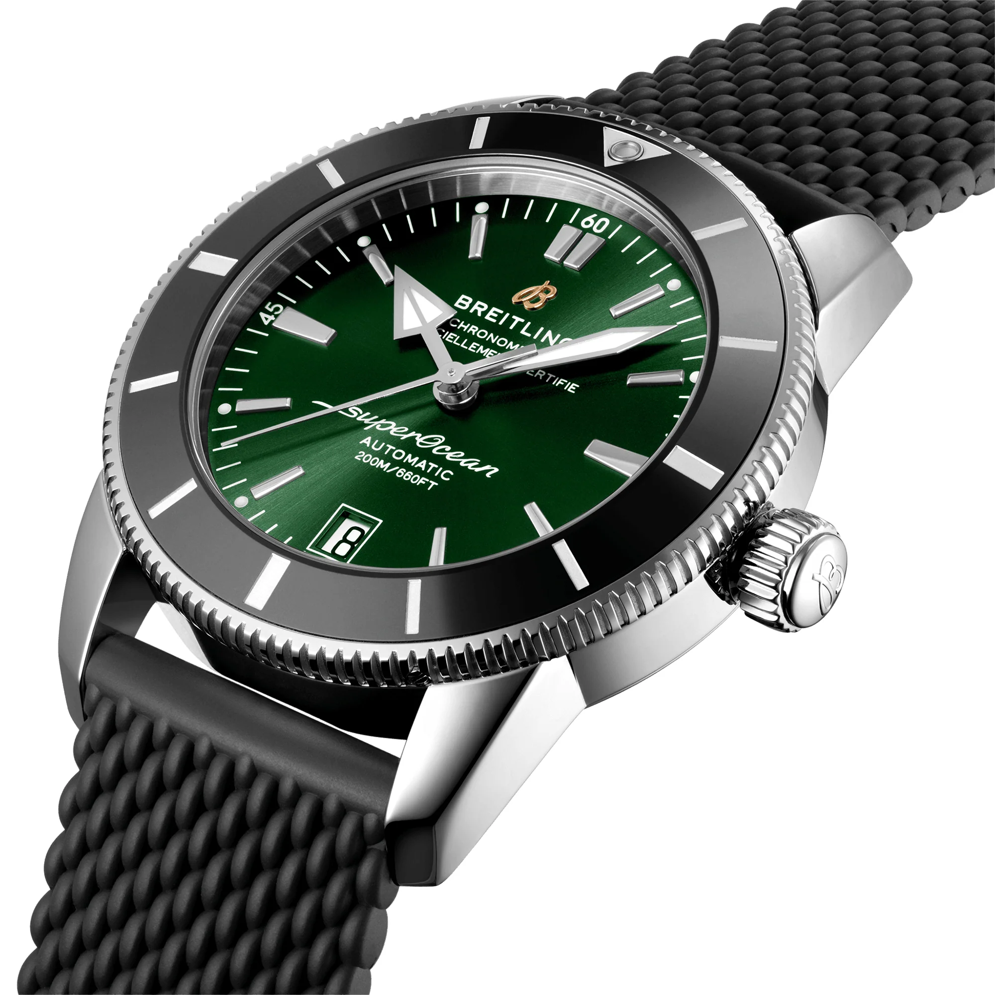 Breitling Superocean Heritage Green Rubber Watch D - Image 2