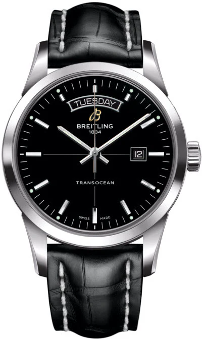 Breitling Watch Transocean Day Date Croco Tang Type