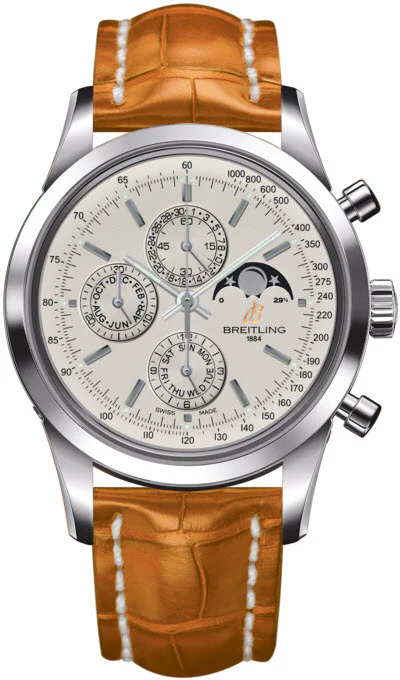 Breitling Watch Transocean Chronograph 1461 Mercury Silver
