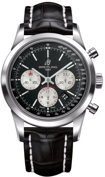 Breitling Watch Transocean Chronograph Croco Tang Type