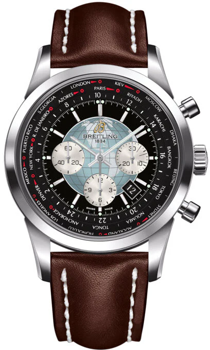 Breitling Watch Transocean Chronograph Unitime Steel Black