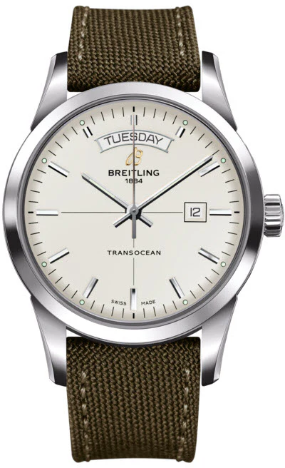 Breitling Watch Transocean Day Date Military Tang Type