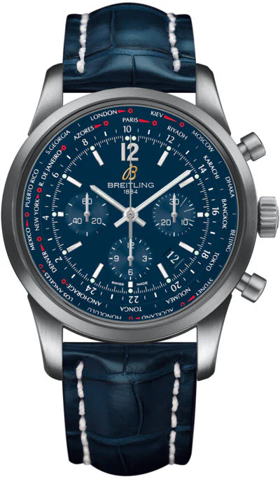 Breitling Watch Transocean Unitime Midnight Blue