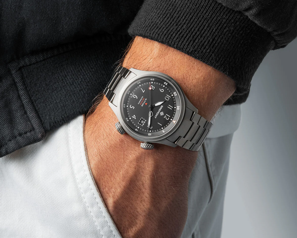 Bremont Altitude MB Meteor Black Orange Barrel Bracelet Watch - Image 9