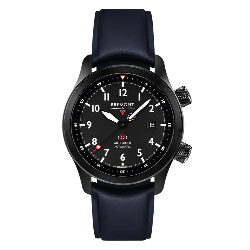 Bremont Watch MBII Custom DLC Black Dial with Anthracite Barrel & Open Case Back - Image 3