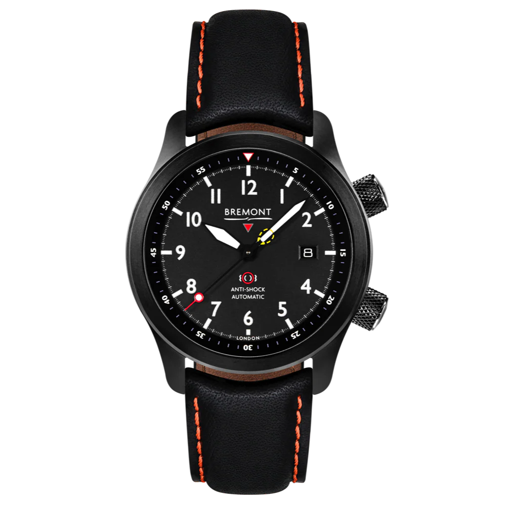 Bremont Watch MBII Custom DLC Black Dial with Green Barrel & Closed Case Back - Image 7