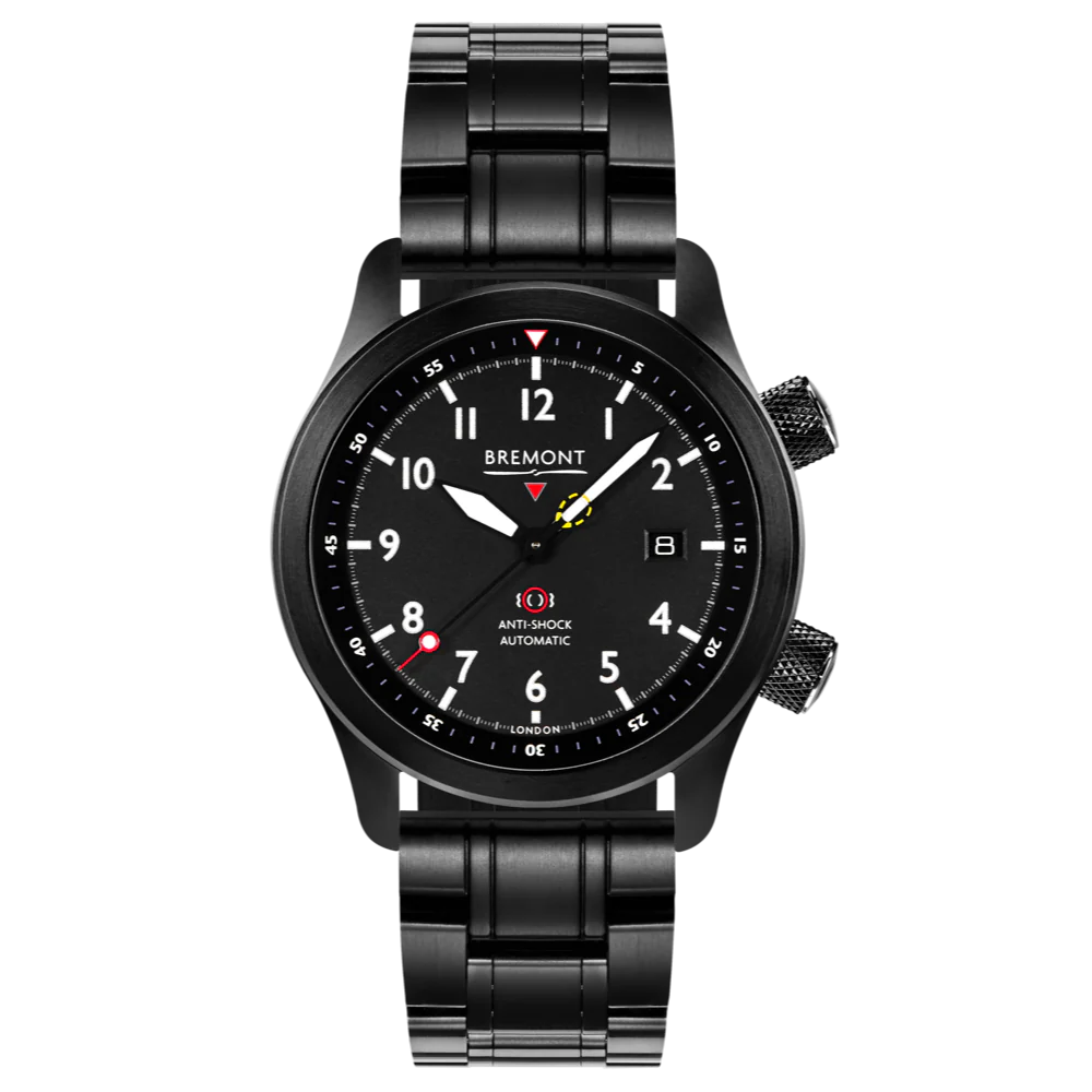Bremont Watch MBII Custom DLC Black Dial with Jet Barrel & Open Case Back - Image 9