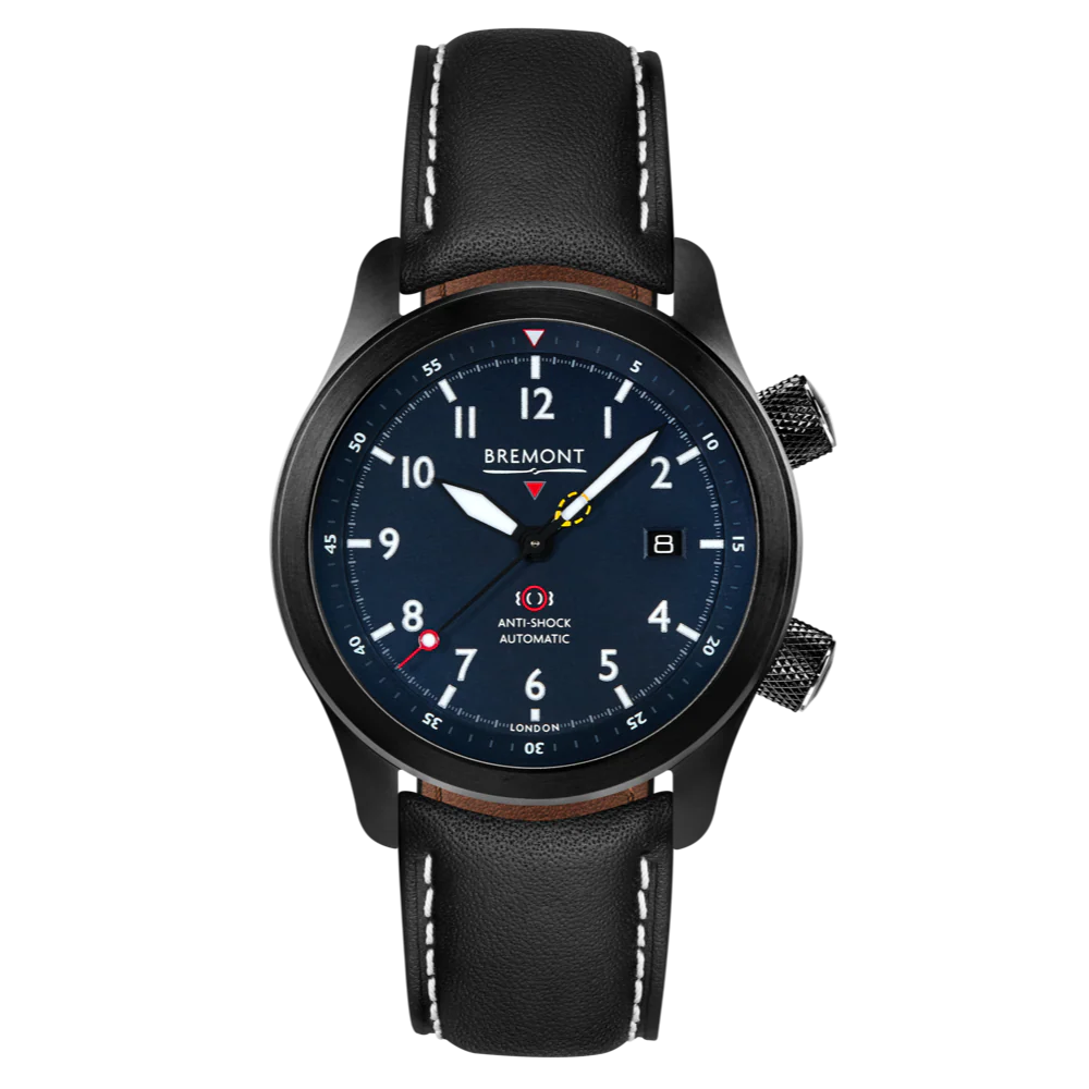 Bremont Watch MBII Custom DLC Blue Dial with Green Barrel & Closed Case Back - Image 10