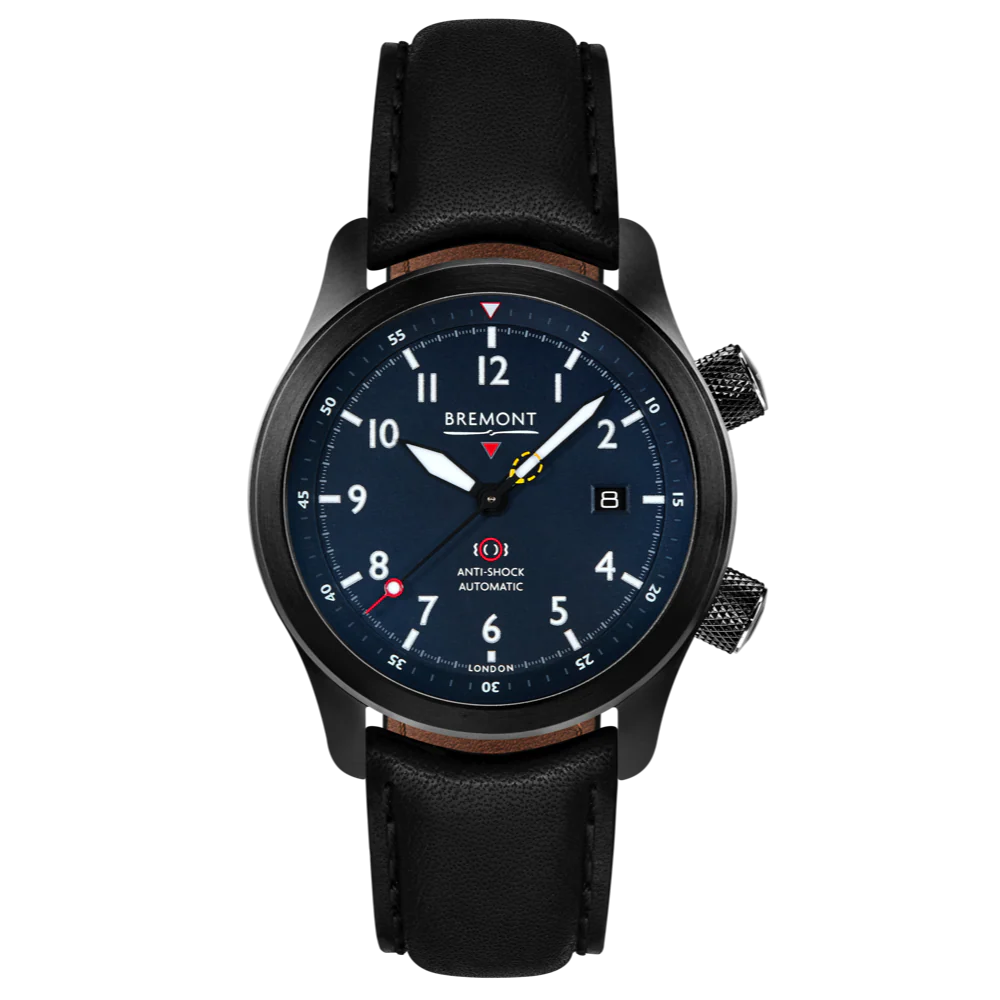 Bremont Watch MBII Custom DLC Blue Dial with Jet Barrel & Open Case Back - Image 8