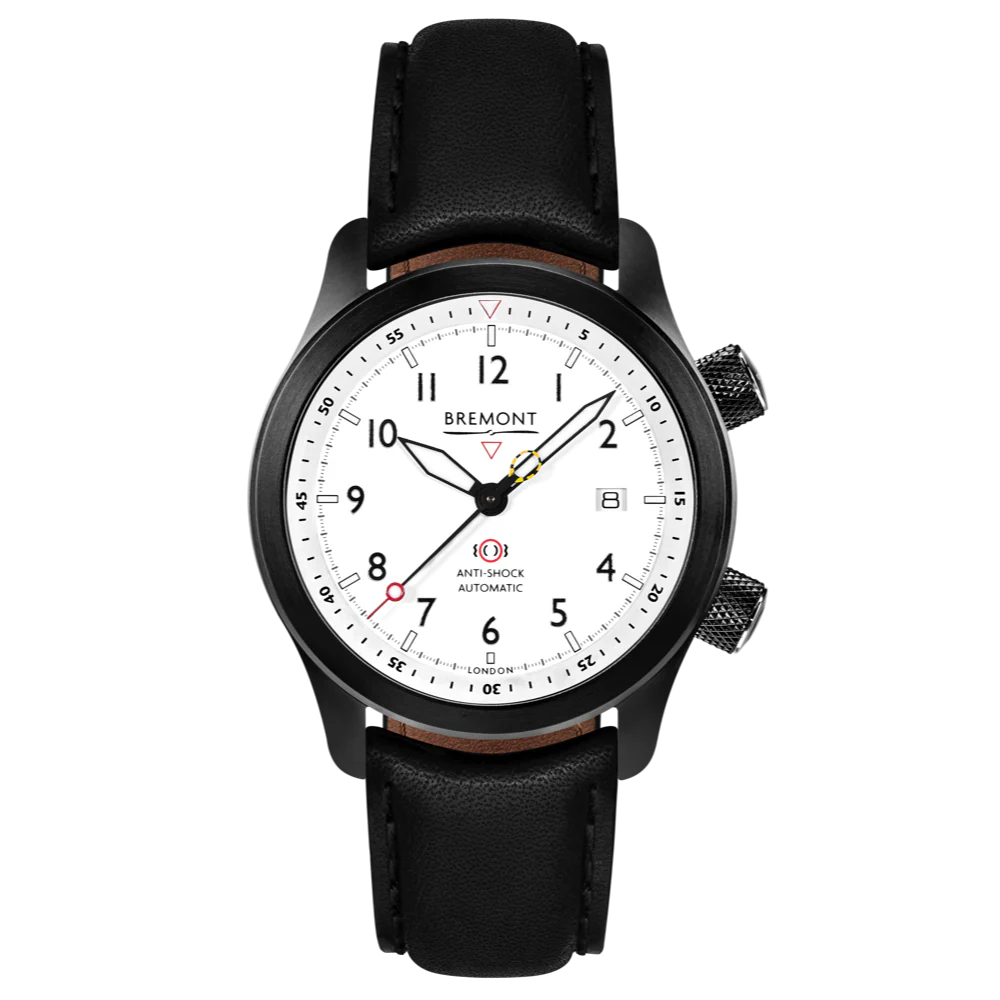 Bremont Watch MBII Custom DLC White Dial with Blue Barrel & Closed Case Back - Image 8
