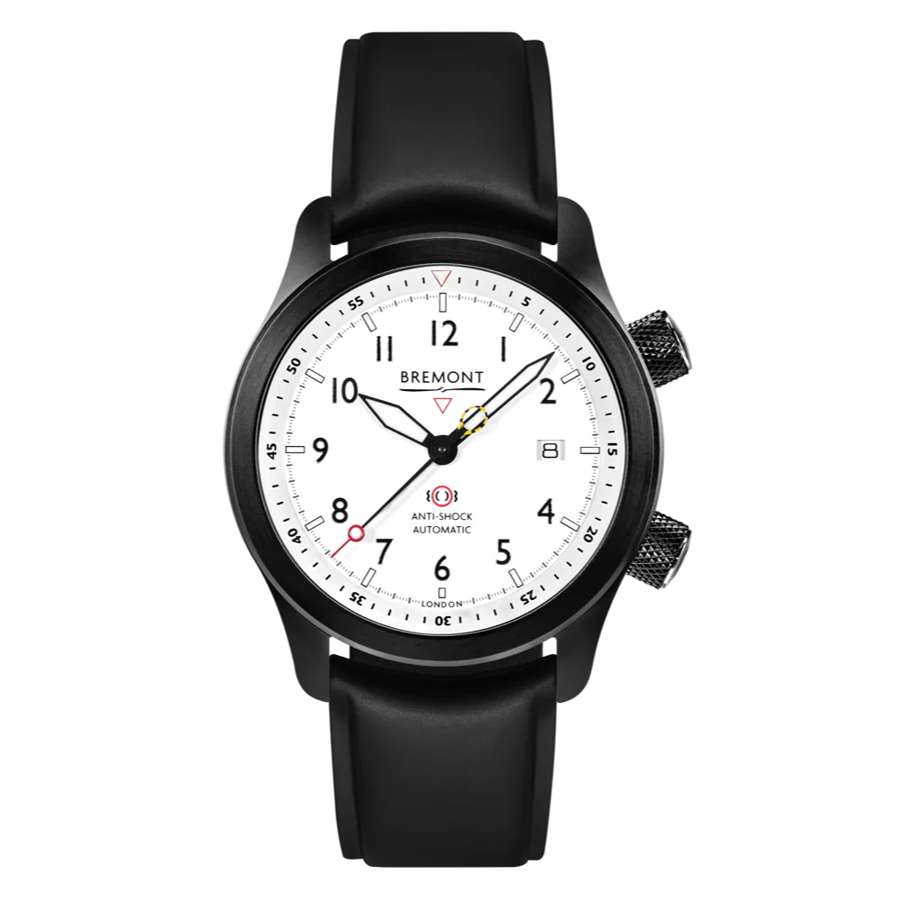 Bremont Watch MBII Custom DLC White Dial with Orange Barrel & Open Case Back - Image 4