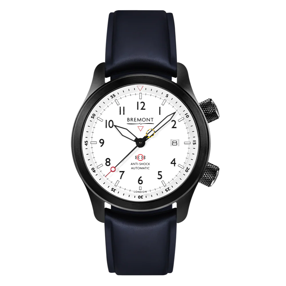 Bremont Watch MBII Custom DLC White Dial with Purple Barrel & Open Case Back - Image 3