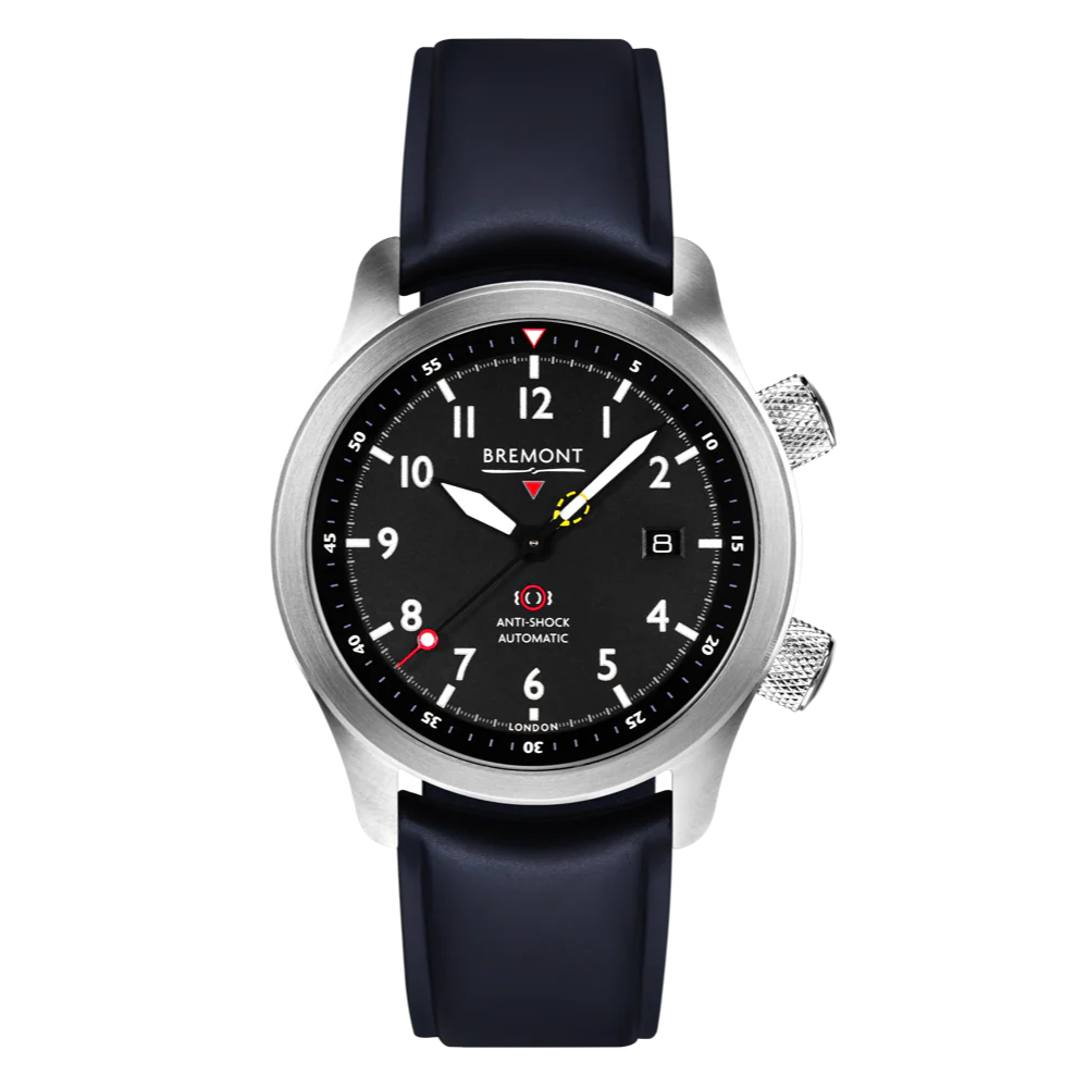 Bremont Watch MBII Custom Stainless Steel Black Dial with Anthracite Barrel & Closed Case Back - Image 3