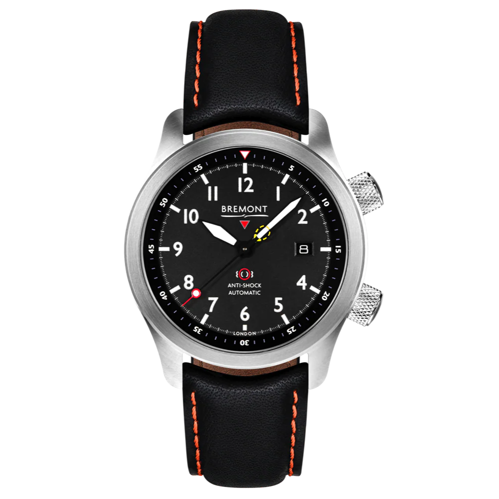 Bremont Watch MBII Custom Stainless Steel Black Dial with Green Barrel & Closed Case Back - Image 7