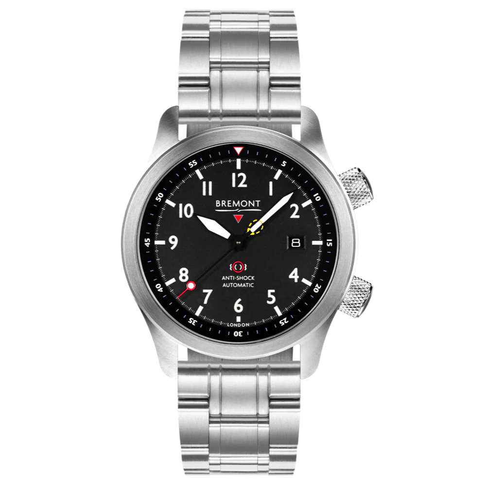 Bremont Watch MBII Custom Stainless Steel Black Dial with Titanium Barrel & Closed Case Back - Image 9