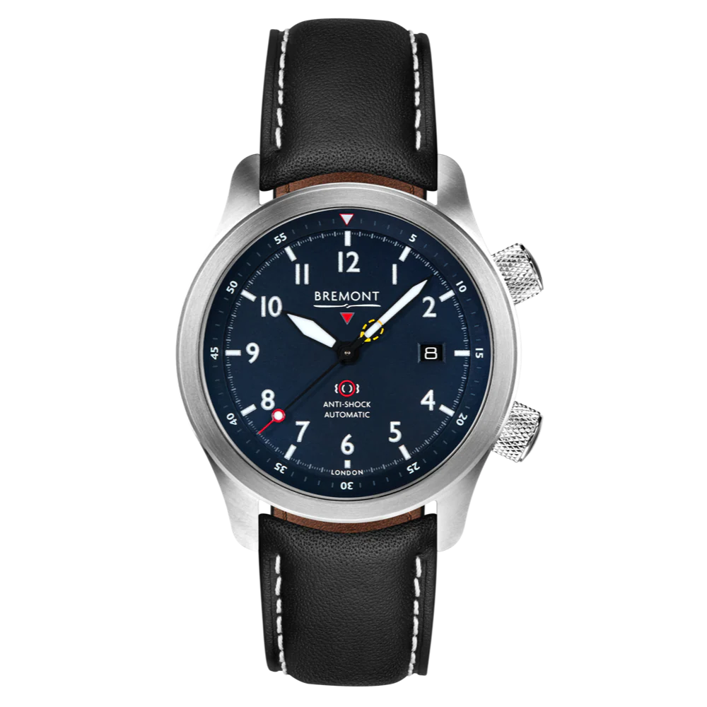Bremont Watch MBII Custom Stainless Steel Blue Dial with Jet Barrel & Closed Case Back - Image 10