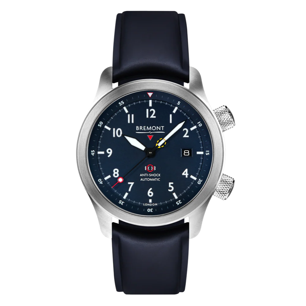 Bremont Watch MBII Custom Stainless Steel Blue Dial with Titanium Barrel & Open Case Back - Image 3