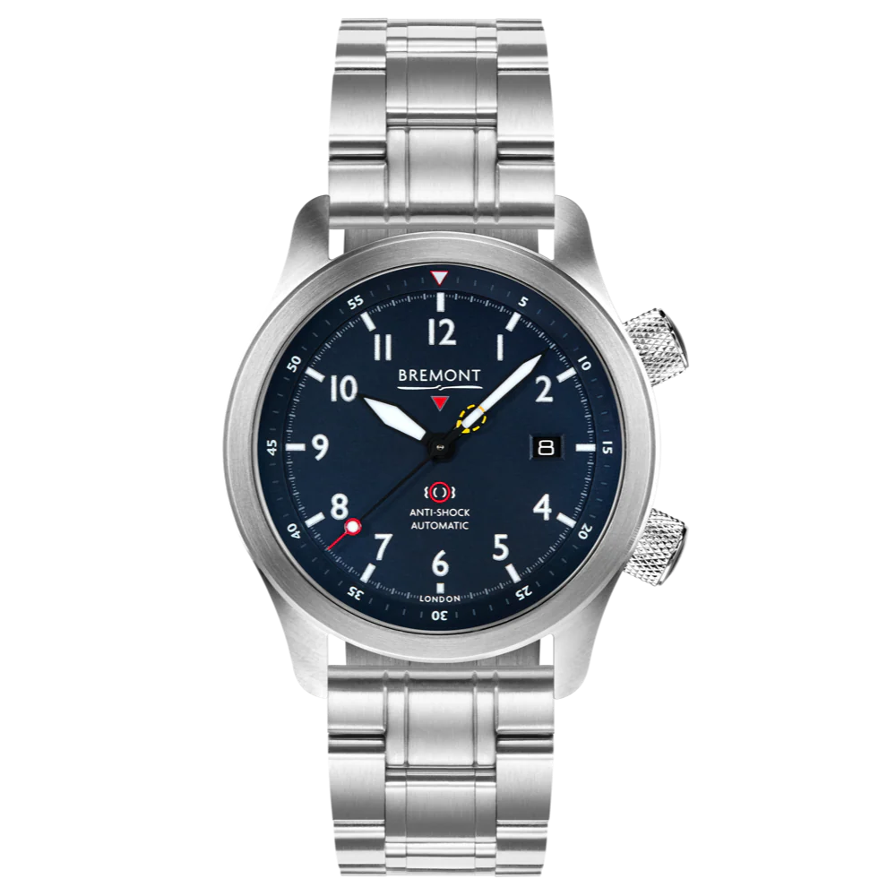 Bremont Watch MBII Custom Stainless Steel Blue Dial with Titanium Barrel & Open Case Back - Image 9