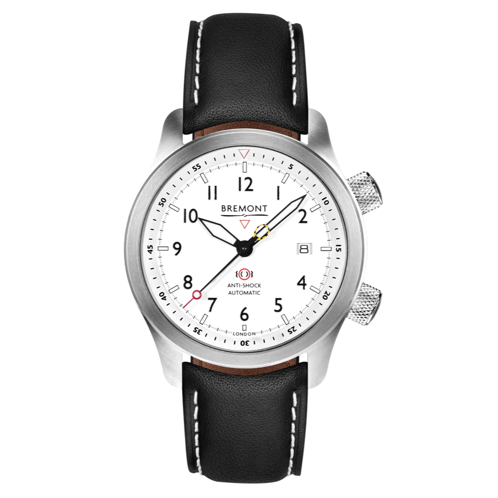 Bremont Watch MBII Custom Stainless Steel White Dial with Orange Barrel & Closed Case Back - Image 10