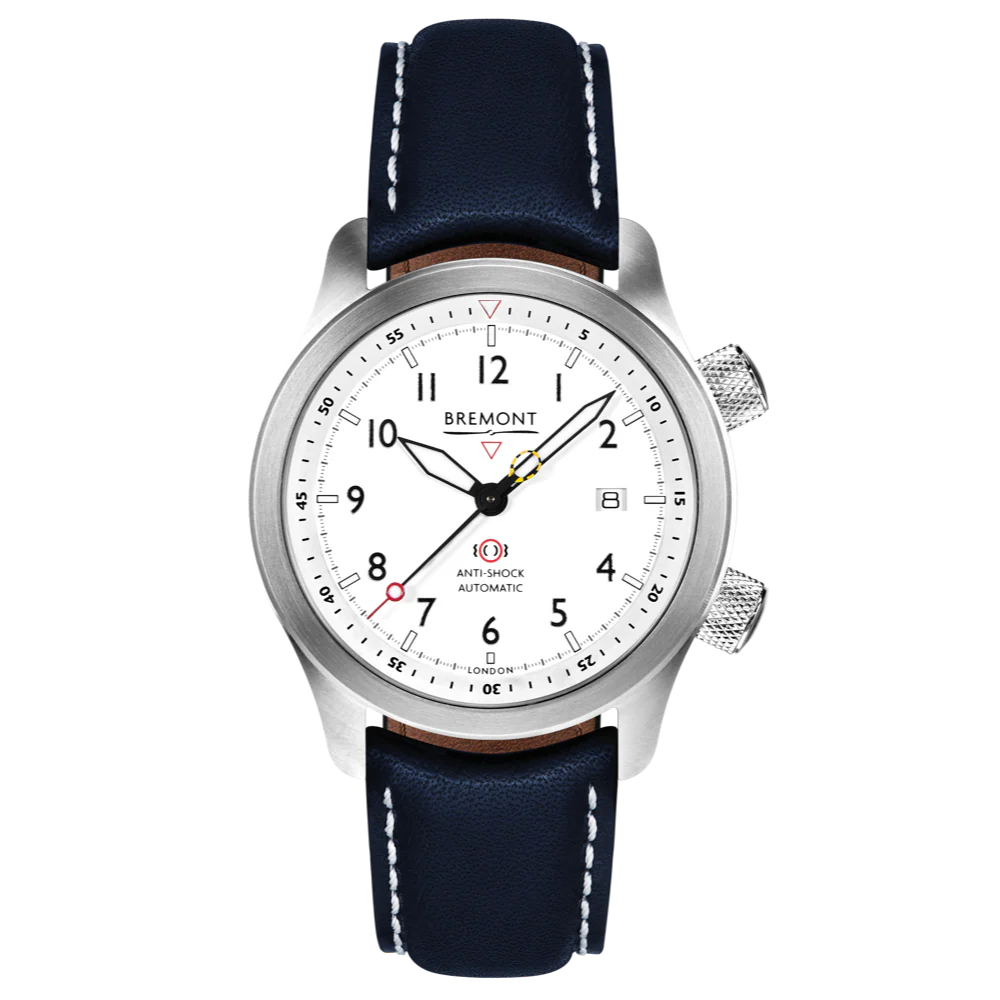 Bremont Watch MBII Custom Stainless Steel White Dial with Titanium Barrel & Open Case Back