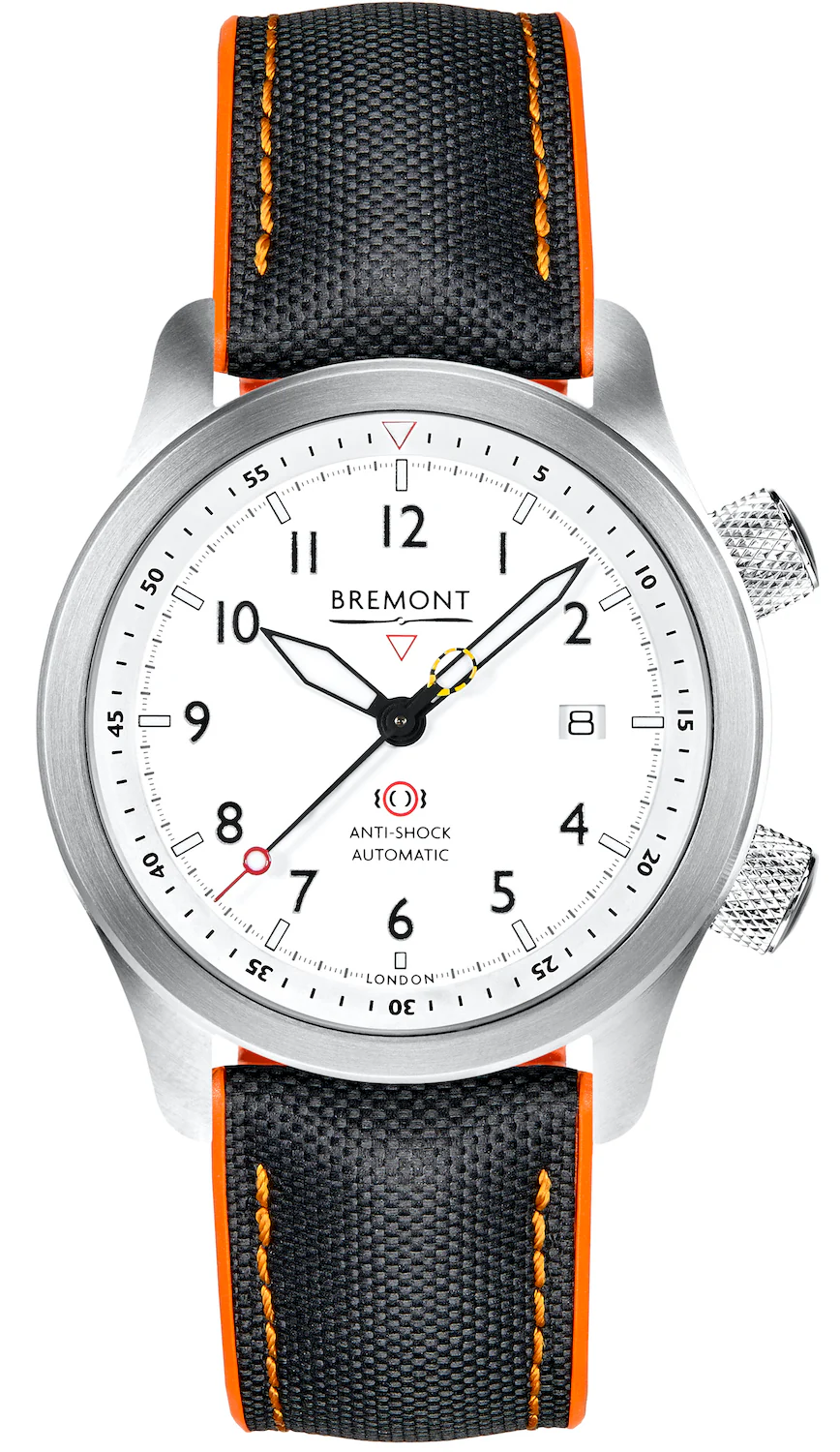 Bremont MBII White Orange Barrel Watch