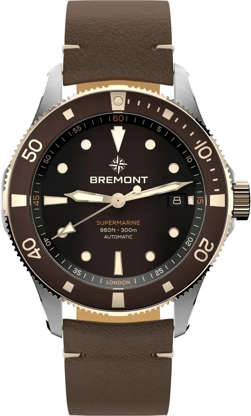 Bremont Supermarine 300M Date Brown Leather Watch