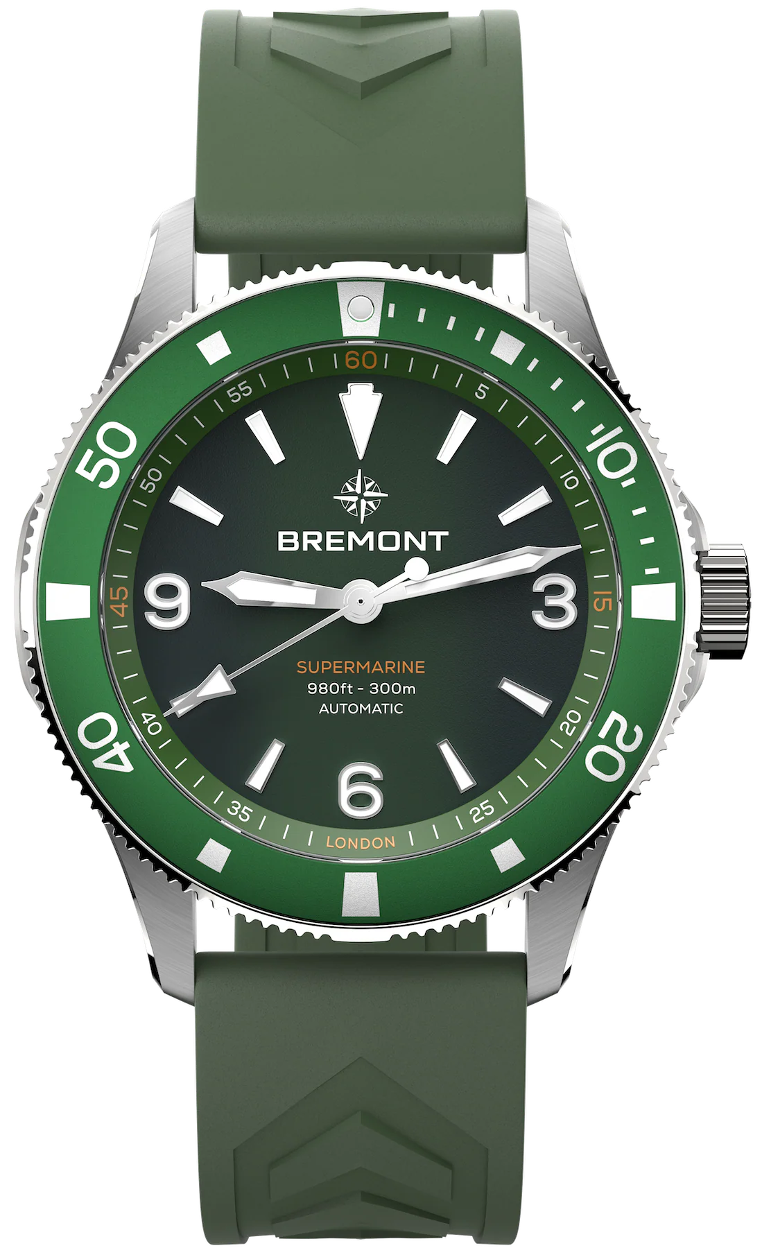 Bremont Supermarine 300M Green Rubber Watch