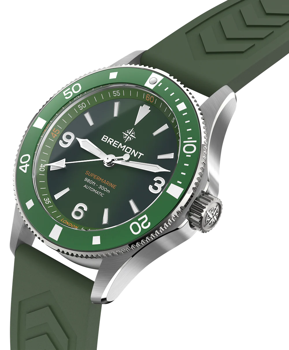 Bremont Supermarine 300M Green Rubber Watch - Image 3