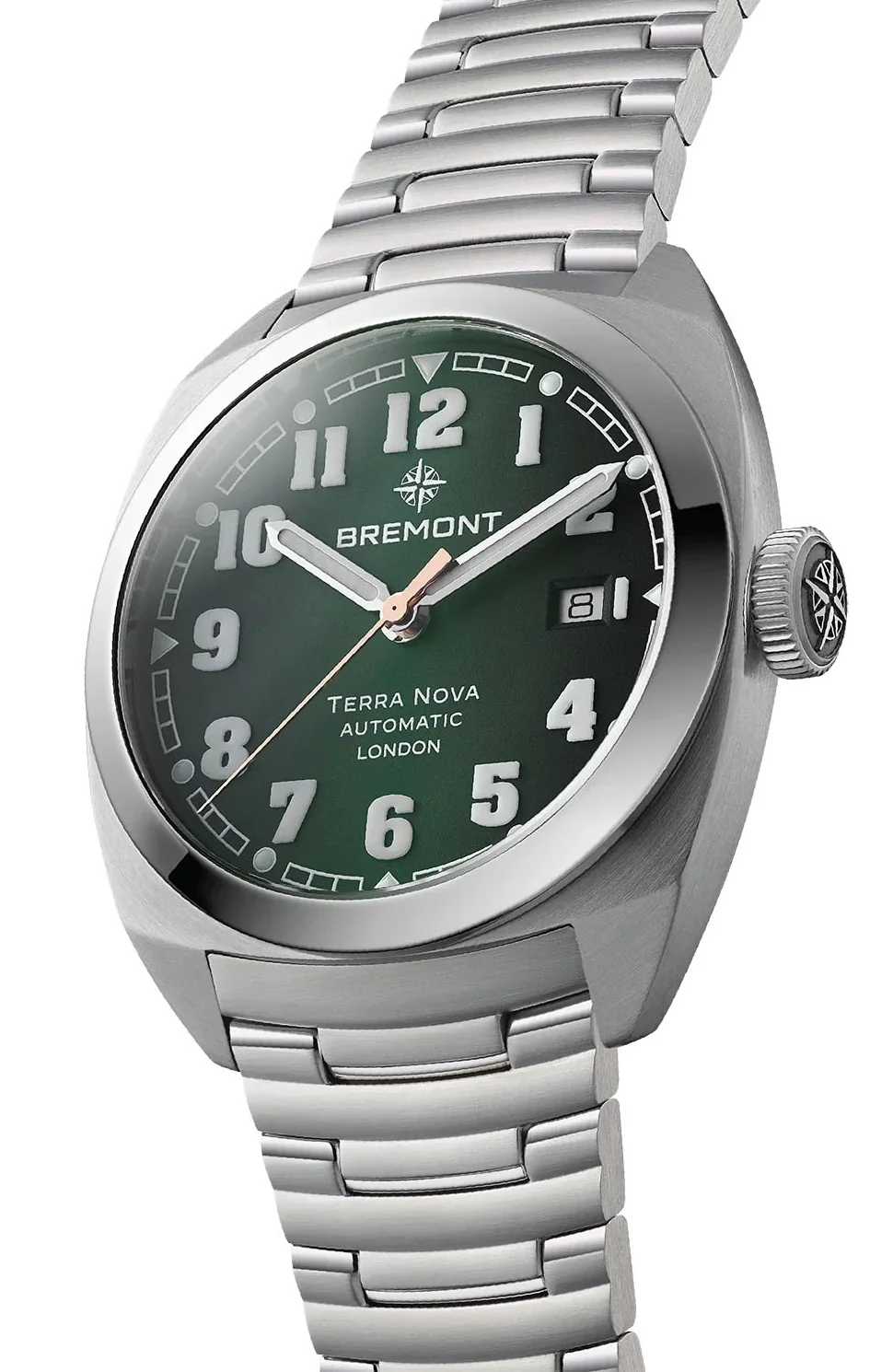 Bremont Terra Nova 40.5 Date Green Bracelet Watch - Image 3