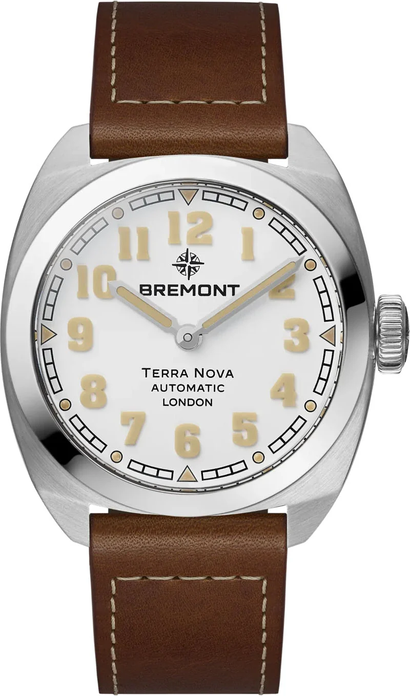 Bremont Terra Nova 38 White Leather Watch