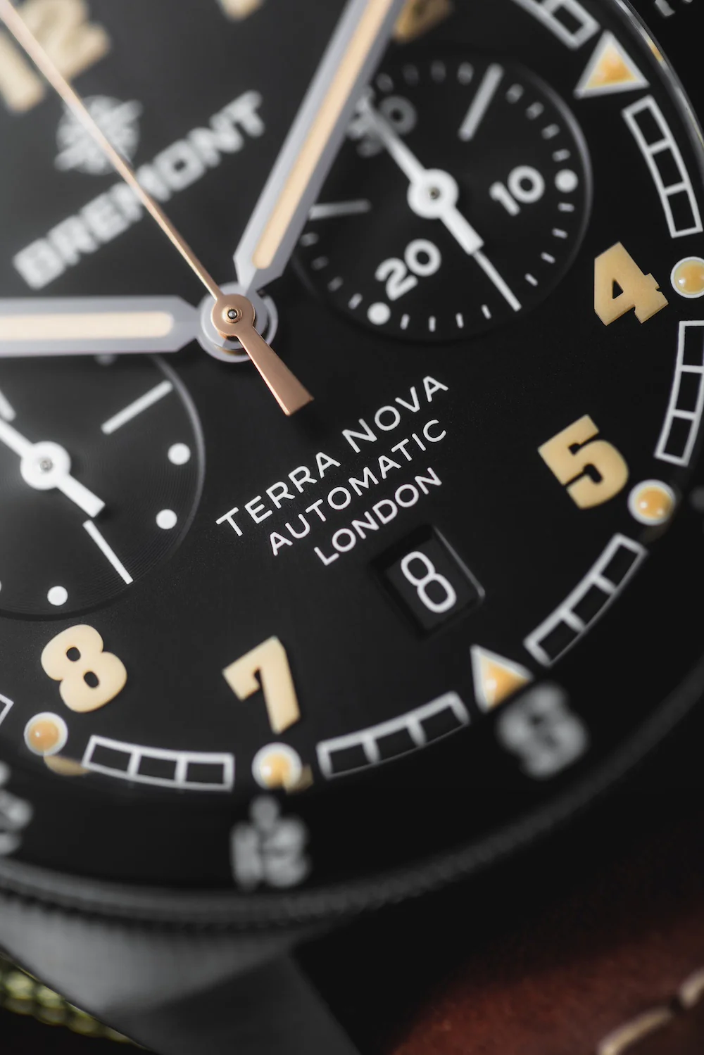Bremont Terra Nova 42.5 Steel Chronograph Leather Watch - Image 3