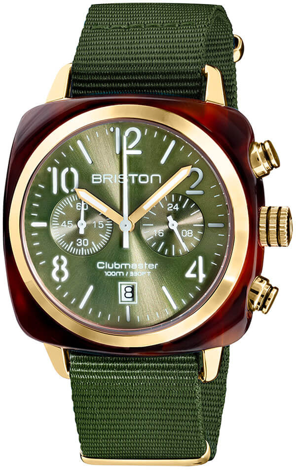 Briston Clubmaster Classic Acetate Gold Watch