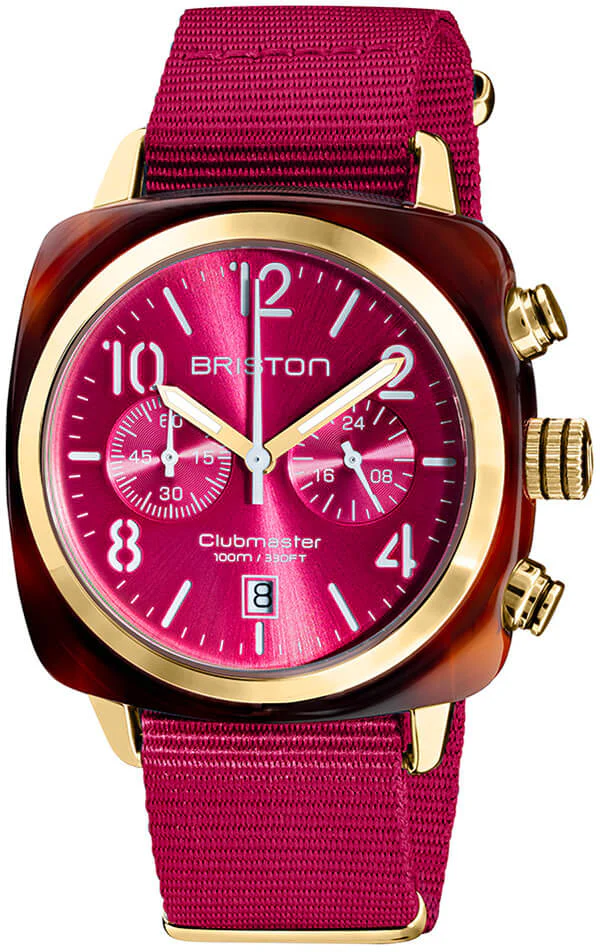 Briston Clubmaster Classic Acetate Gold Watch